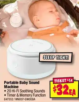 JB Hi-Fi Portable Baby Sound Machine offer