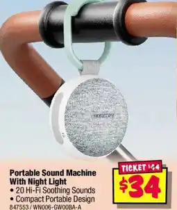 JB Hi-Fi Portable Sound Machine With Night Light offer