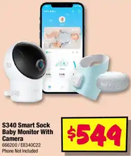 JB Hi-Fi S340 Smart Sock Baby Monitor With Camera offer