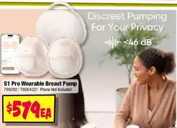 JB Hi-Fi S1 Pro Wearable Breast Pump offer