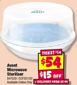 JB Hi-Fi Avent Microwave Steriliser offer