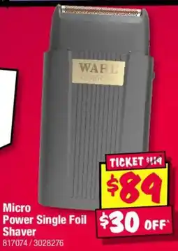 JB Hi-Fi Micro Power Single Foil Shaver offer