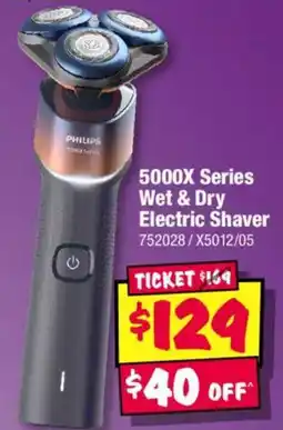 JB Hi-Fi 5000X Series Wet & Dry Electric Shaver offer