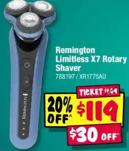 JB Hi-Fi Remington Limitless X7 Rotary Shaver offer