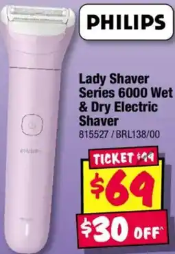 JB Hi-Fi Lady Shaver Series 6000 Wet & Dry Electric Shaver offer