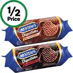 Woolworths McVitie’s Chocolate or Golden Caramel Digestives Biscuits 232-266g offer