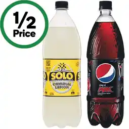 Woolworths Pepsi, Solo, Sunkist or Mountain Dew Soft Drink Varieties 1.25 Litre offer