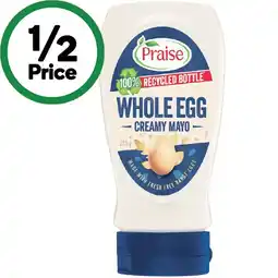 Woolworths Praise Whole Egg Creamy Mayo offer