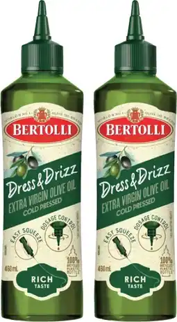 Coles Bertolli Dress & Drizz Olive Oil offer