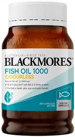 Coles Blackmores Odourless Fish Oil Capsules offer