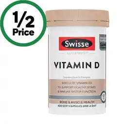 Woolworths Swisse Ultiboost Vitamin D Capsules offer
