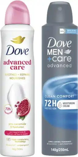 Coles Dove Advanced 72hr Aerosol Deodorant offer