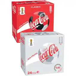 Woolworths Coca-Cola Classic, Zero Sugar or Diet Soft Drink Varieties 24 x 375ml offer