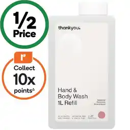 Woolworths Thankyou Hand & Body Wash Refill offer