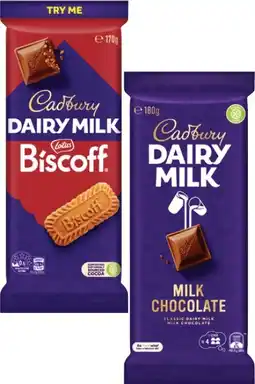 Coles Cadbury Dairy Milk Block Chocolate offer