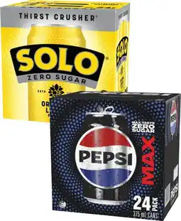 Coles Pepsi Max or Solo Zero Sugar Soft Drink offer