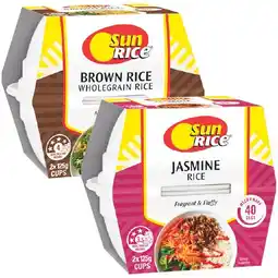 Woolworths SunRice Plain Microwave Rice Cups offer