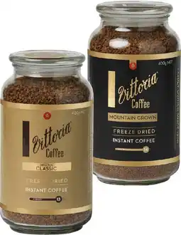 Coles Vittoria Freeze Dried Instant Coffee offer
