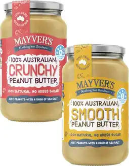 Coles Mayver's Smooth or Crunchy Peanut Butter offer