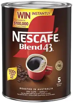 Coles Nescafé Blend 43 Instant Coffee offer