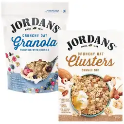 Woolworths Jordans Clusters or Granola 500-750g offer