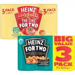 Woolworths Heinz Baked Beans or Spaghetti Pk 3 x 300g offer