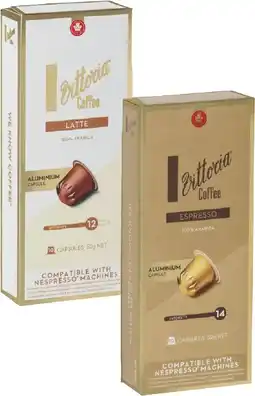Coles Vittoria Nespresso Compatible Coffee Capsules offer
