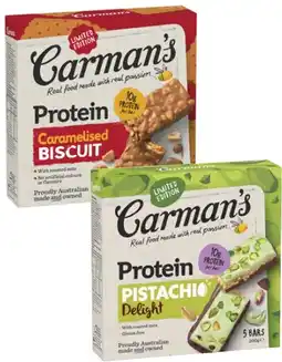 Coles Carmans Protein Bars offer