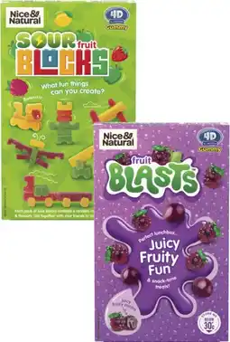 Coles Nice & Natural Fruit Blocks or Blasts offer
