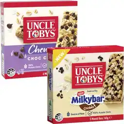 Coles Uncle Tobys Muesli Bars offer