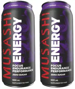Coles Musashi Energy Drink offer