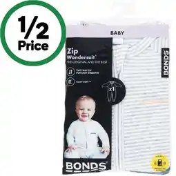 Woolworths Bonds Zippy Wondersuit Assorted offer