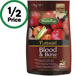 Woolworths Brunnings Organic Blood & Bone Based Fertiliser offer
