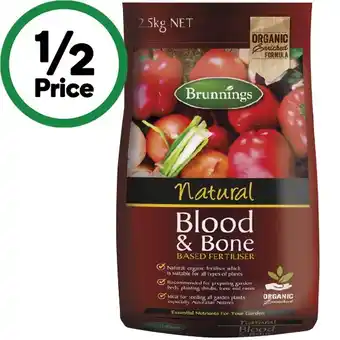 Brunnings Organic Blood & Bone Based Fertiliser