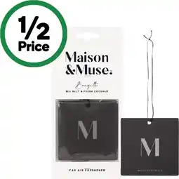 Woolworths Maison & Muse Car Air Freshener offer