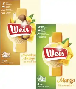 Coles Weis Frozen Dessert Bars offer