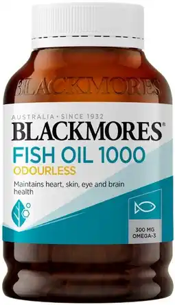 Coles Blackmores Odourless Fish Oil Capsules offer