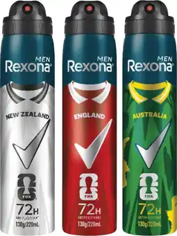 Coles Rexona Advanced 72hr Aerosol Deodorant offer