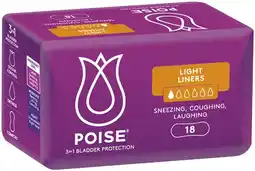 Coles Poise Light Continence Liners offer