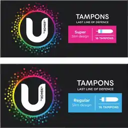 Coles U By Kotex Tampons Regular or Super offer