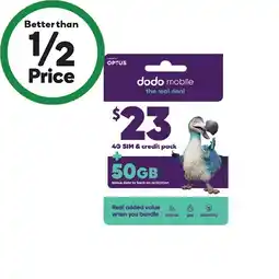 Woolworths Dodo $23 Starter Pack¥ offer