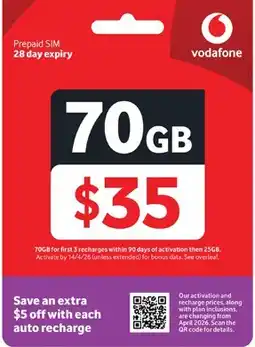 Coles Vodafone Starter Pack offer