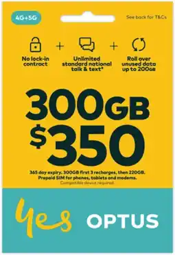 Coles Optus prepaid sim starter kit offer