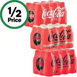 Woolworths Coca-Cola Classic, Zero Sugar or Diet Soft Drink Varieties 12 x 300ml offer