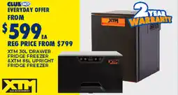BCF Xtm drawer fridge freezer &xtm upright fridge freezer offer