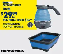 BCF Companion pop up range offer