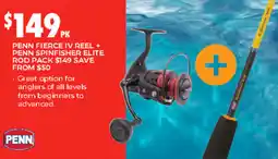 BCF Penn fierce iv reel penn spinfisher elite rod pack offer