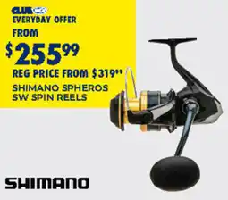 BCF Shimano spheros sw spin reels offer