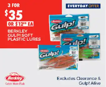 BCF Berkley gulp soft plastic lures offer