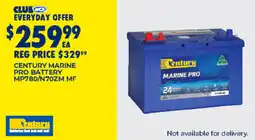 BCF Century marine pro battery mp780/n70zm mf offer